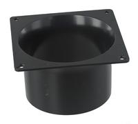 Abs Wall Flange Connector for Ventilation Pipe Air Ducting Connection For Elite Strength Black Mounting Flange Joint for Indoor Air Inlet Outlet Systems (100mm)
