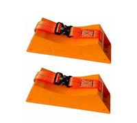 ABS Wall-Mounted Bracket for Cylinder, 2 Pack solid Gas Cylinder Bracket with Screws and Safety Chain Supported, Wall Mount Oxygen Cylinder Shelf, for Clinics/School(Orange)