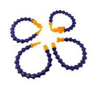 ABS Water Coolant Pipe, 6Pcs Plastic Flexible Coolant Hose Flat Round Nozzle CNC Mill Lathe Blue Orange MultiSize(600mm Flat,1 4)