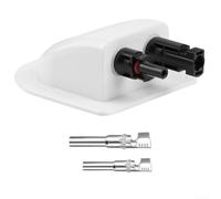 ABS Waterproof Solar Connections Box with Double Cable Glands for Reliable Solar Panel Cable Management on Motorhomes, Boats, and Photovoltaic Systems (1pc)