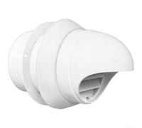 ABS Waterproof Vent Cap for Glass Wall Kitchen Extractor Fan - Anti-Pest Mesh 45 Degree Grille White(Plastic-160#)