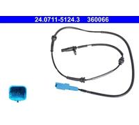 ABS wheel speed sensor 24.0711-5124.3 ATE for CITROËN PEUGEOT