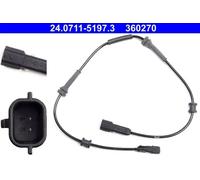 ABS wheel speed sensor 24.0711-5197.3 ATE for RENAULT LAGUNA III LAGUNA Coupe