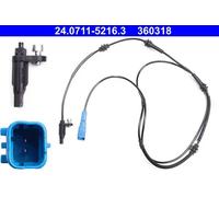 ABS wheel speed sensor 24.0711-5216.3 ATE for CITROËN PEUGEOT
