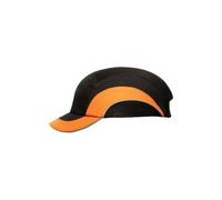 ABS000-00N-500 JSP Hardcap , Short Peak , 5Cm , Black/Hv Orange