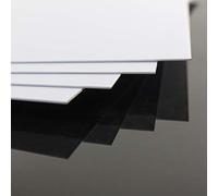 ABS0910 4pcs 1mm Thickness 200mm x 250mm White Polystyrene Sheets 9.84'' x 7.87'' x 0.04'' ABS Styrene Sheets for Model Train Layout New (1mm)