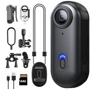 ABSAMAYS 1080P Mini Thumb Action Camera, Portable Vlogging Camera, Wearable Small Body Camera, Hands-Free POV Video Recorder for Motorcycle, Bike, Work, Travel, Pet Walking