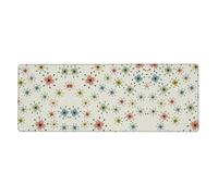 Absctract Geometric Pattern Space Oversized Desk Pad, Thick Base Mat, Ergonomic Comfort Pad for Precision Mouse Control