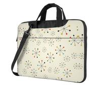 Absctract Geometric Pattern Space Print Stylish Printed Laptop Bag Modern Retro Computer Tote for Her Unique Birthday Gift, Black, 13 inch, Daypack Backpacks