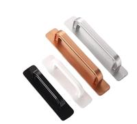 ABSDWIF Self-Adhesive Drawer Handles Paste Plastic Wardrobe Handle Organizer Durable Multi-Purpose Door Handle Window Cabinet(Gold-Small)