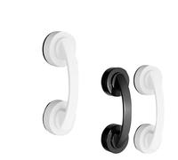 ABSDWIF Suction Cup Handle Glass Door and Window Handles Removable Wall Handrail No Drilling Push Pull Helper Strong Vacuum Grab Puller(Black)