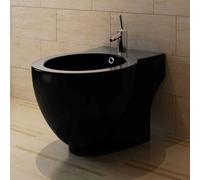 absecon black floor standing bidet 580mm projection - 1 tap hole