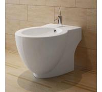 absecon white floor standing bidet 580mm projection - 1 tap hole