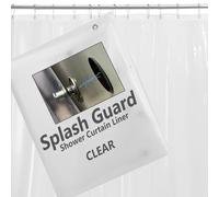 ABSENK Short Clear Shower Curtain Liner 60x64, 12 Grommet Holes Plastic RV Shower Curtain 64 Inch Length with Magnets, Clear, 60x64