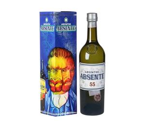 Absente 55° Absinthe Gift Set with Spoon - 55percent ABV High Proof Alcohol - 70cl - Ready to Drink Absinthe Alcohol - Produced by Distilleries et Domaines de Provence - Shot Drinks