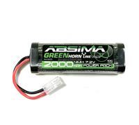Absima 2000mAh 7.2V 10C NiMH RC Car Battery w/Tamiya Connector Greenhorn 4100005