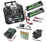 Absima RC Car Stick Radio Bundle: 2x 3600mAh, SR4S Radio - Ideal for Tamiya