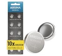 ABSINA 10x SR920SW watch batteries 1.55V silver oxide - leakproof & long-lasting 371 watch battery - LR921 / 370 / LR69 / AG6 - SR920SW Battery