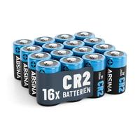 ABSINA 16 x CR2 3V Lithium Batteries for Cameras, Cameras and More - Waterproof and Durable CR2 Battery - 3V CR2 Battery with 800 mAh - CR2 Lithium Battery, CR2 Battery, CR2 3V Lithium Battery, CR2