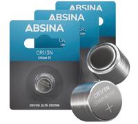 ABSINA 3x CR1/3N Battery Lithium 3V - Leakproof CR1/3N 3V lithium battery with Long Shelf Life - batteries for alarm sensors 160mAh