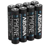 ABSINA 8 x NiMH Batteries for Telephone Gigaset Handset Rechargeable 800 mAh - Battery for Gigaset A415 750 mAh - 750 mAh Battery AAA for Phone Gigaset A400 A415, C300 C430, C475 C530, CL660HX