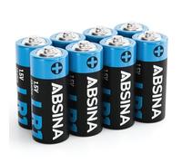 ABSINA 8x LR1 AM5 size N 1.5V battery for Garage Door Openers, Calculators, and More - LR1 battery Alkaline Leak-Proof & Long-Lasting - N/LR1 battery, batteries E90, N batteries 1.5V, LR1 1.5V battery