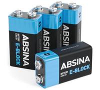 ABSINA 9V Battery Smoke Alarm - Long-Lasting & Leakproof