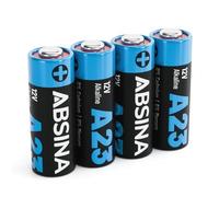 ABSINA A23G 12V Battery Alkaline - Leak-Proof & Long-Lasting | Pack of 4 23A Batteries for doorbell, Garage Door openers and More - A23 Battery