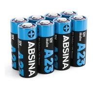 ABSINA A23G 12V Battery Alkaline - Leak-Proof & Long-Lasting | Pack of 8 23A Batteries for doorbell, Garage Door openers and More - A23 Battery