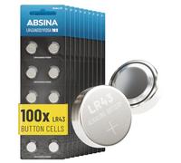 ABSINA AG12 LR43 Button Cells 1.5 V Alkaline - Leak-proof & Durable