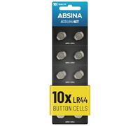 ABSINA AG13 LR44 Button Cell Batteries 1.5V Alkaline