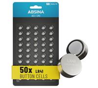 ABSINA AG3 LR41 Batteries 1.5V Alkaline - Leak-Proof & Long-Lasting
