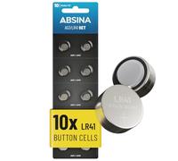 ABSINA AG3 LR41 Batteries 1.5V Alkaline - Leak-Proof & Long-Lasting