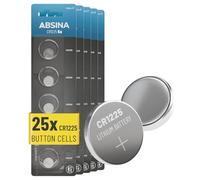 ABSINA CR1225 Button Cell 3 V Lithium - Leak-Proof and Long Service Life