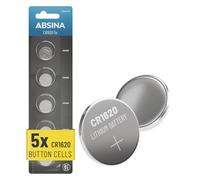 ABSINA CR1620 Battery Car Key 3V Lithium - Leakproof & Long-Lasting