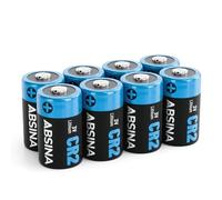 ABSINA CR2 Batteries 3V Lithium - CR15H270 Leak-Proof & Long-Lasting | Pack of 8 CR 2 Battery with 800mAh for Cameras & much more