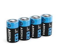 ABSINA CR2 Batteries 3V Lithium Pack of 4 - CR15H270 for Cameras & much more - CR 2 Battery Leak-Proof & Long-Lasting - Battery with 800mAh