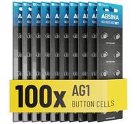 ABSINA LR621 AG1 Battery 1.5V Alkaline - Leak-Proof & Long-Lasting