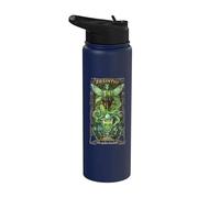 Absinthe Set with Glass, Spoon and Fountain Stainless Steel Insulated Water Bottle