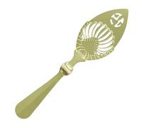 Absinthe Spoon, Stainless Steel Slotted Serving Spoon, Sugar Cube Strainer with Hollow Design, Multi-use Kitchen Bar Party Bartending Tool for Cocktail Mixing and Filtering (Gold)