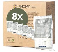 AbsoDry Anti-Mould Air Dehumidifier Refill 8 x 600 g - Universal Compatibility - Prevents Odors & Retains Moisture - Moisture Absorber Refill