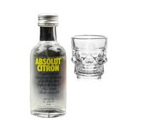 Absolut Citron Vodka 50ml with Shot Glass | Miniature Alcohol | All Occasion Gift