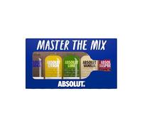 Absolut Mix Miniature Pack with Original, Citron, Lime, Vanilia and Raspberri Flavoured Swedish Vodka, 5 x 5cl