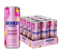 Absolut Raspberry Lemonade Sparkling Pre-Mixed Drink, 25cl, Case of 12