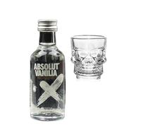Absolut Vanilla Vodka 50ml with Shot Glass | Miniature Alcohol | All Occasion Gift