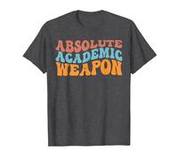 Absolute Academic Weapon for Students T-Shirt, Men, Dark Heather Grey, 3X-Large