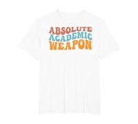 Absolute Academic Weapon for Students T-Shirt, Men's Big and Tall, White, 2X Tall