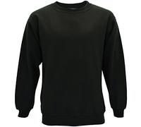 Absolute Apparel Mens AA24 Regular Big Size Gym Sterling Sweatshirt Crew Neck Black