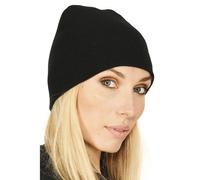 Absolute Apparel Women's Cap Knitted Ski Hat Without Turn Up in Black Absolute Apparel Black One Size