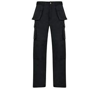 Absolute Apparel Workwear Utility Cargo Trouser - Black, Size 52S - Kneepad Pockets